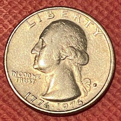 MCM029 - 1776-1976 D US Bicentennial Quarter, Rare Filled Mint Mark Error
