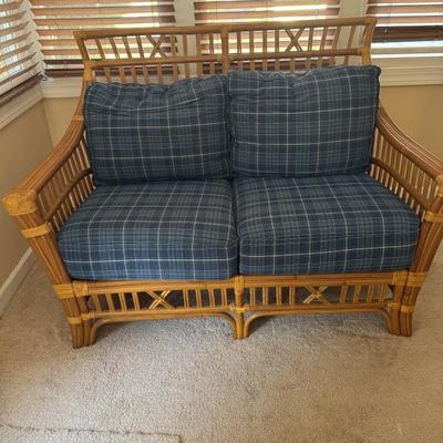 Rattan loveseat