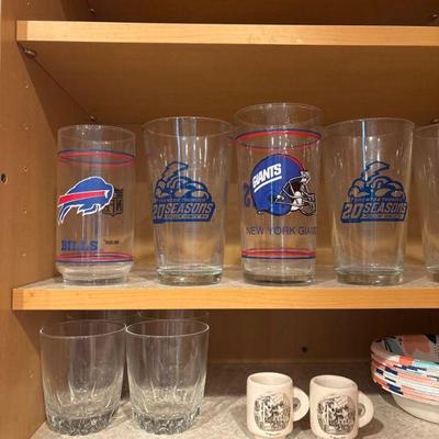 Buffalo bills football NFL vintage glass