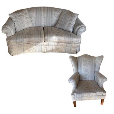 Matching Upholstered Couch & Chair