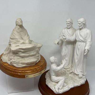 Marble LDS Figurines-2 Qty