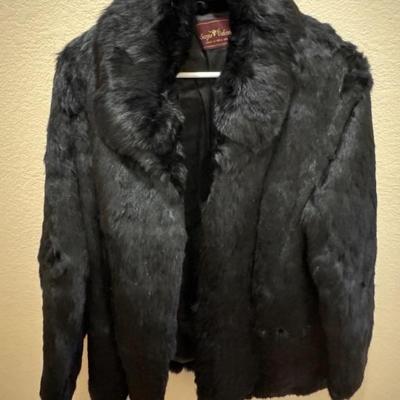 Dyed Rabbit Fur Coat 
