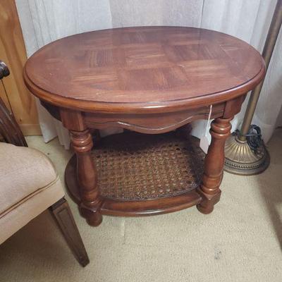 Oval side table-27x21x20