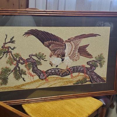 Japanese embroidered eagle-42x25