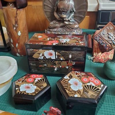 Japanese lacquer jewelry box