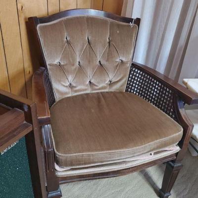 Brown velvet chair 26x33