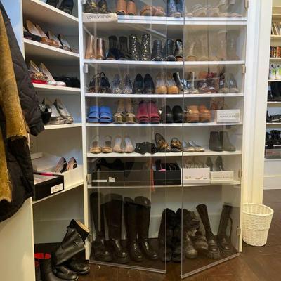 At least 1/3 of the shoes have never been worn. 