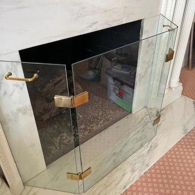 Glass Fireplace cover