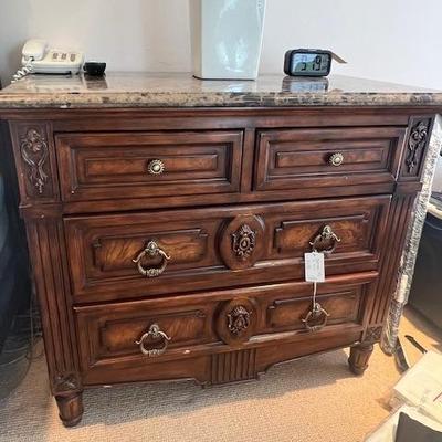 2 Matching night stands with marble tops