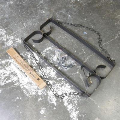 Cast Iron Hanging Pot Rack & Wall Mounted Iron Hanging Utensil Rack