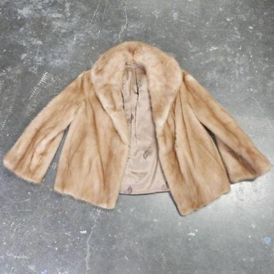 Vintage Light Brown Mink Fur Coat
