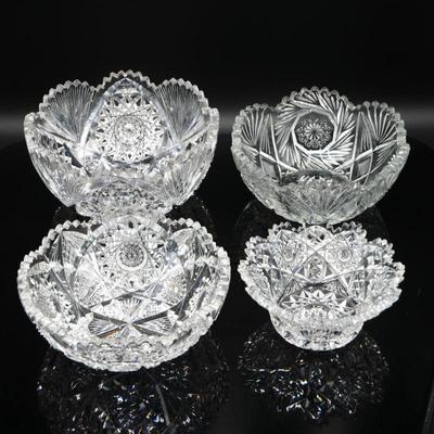 Cut Crystal & Glass Bowls (Lot of 4)