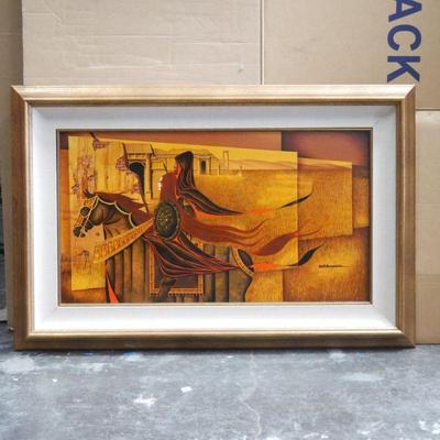"Returning" by Eugene Ames Baker Authentic Framed Medieval Painting
