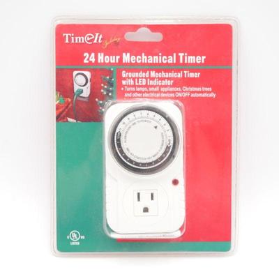 Time It 24 Hour Mechanical Outlet Timer - New