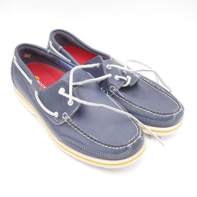 Rockport Navy Blue Leather Boat Deck Shoes Men's Size 10.5