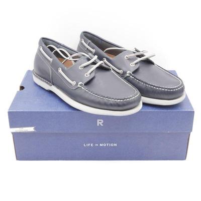 Rockport Perth Navy Blue Leather Boat Shoes Men's Size 11