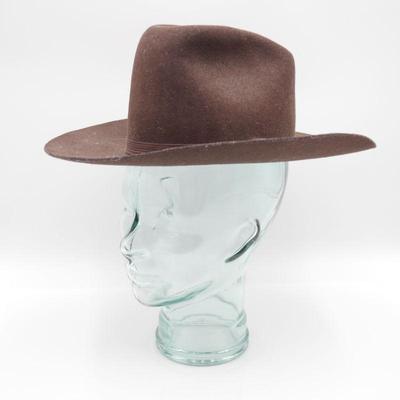 Vintage Bailey Dura-Felt Dark Brown Cowboy Hat