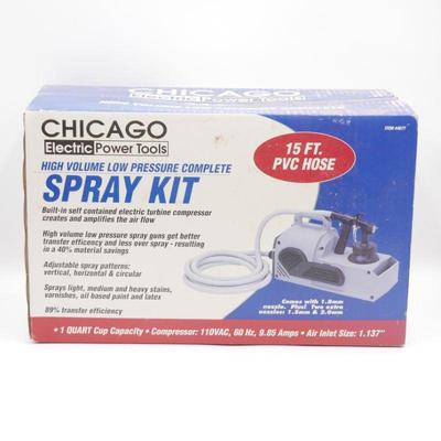 Chicago Electric High Volume Low Pressure Complete Spray Kit - New