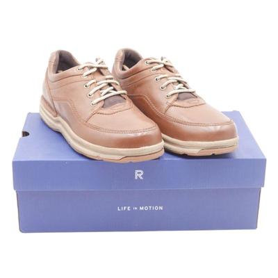 Rockport World Tour Classic Brown Leather Lace Up Men's Size 11.5