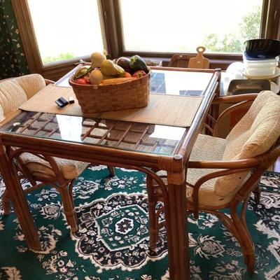 Rattan table and chairs