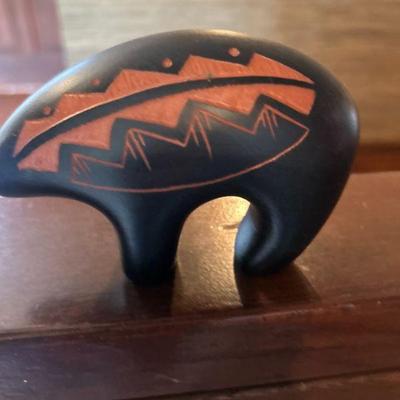 Native american pottery small bear