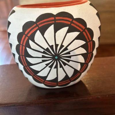 Native american pottery white wheel