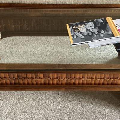 Ratan glasss top coffee table