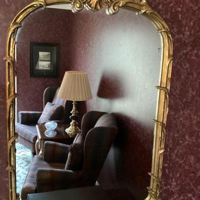 Wall art gold framed decorative mirror