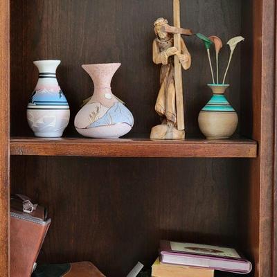 Native American pottery, Olive wood Holy Land sculpture