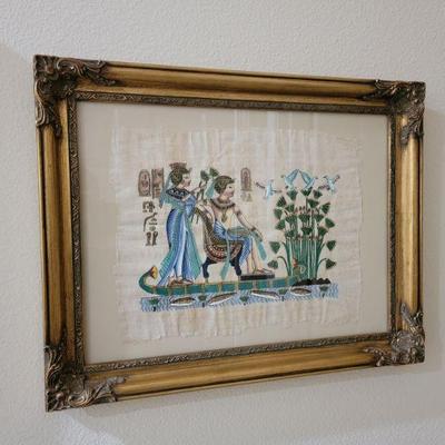 Vintage papyrus plant Egyptian artwork