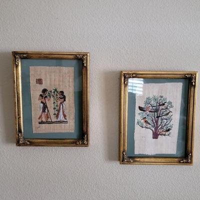 Vintage papyrus plant Egyptian artwork