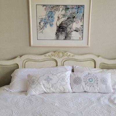 Victorian King size headboard and bed