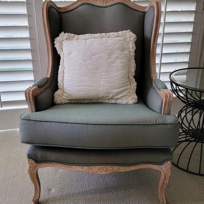 French inspired upholstered accent chairs