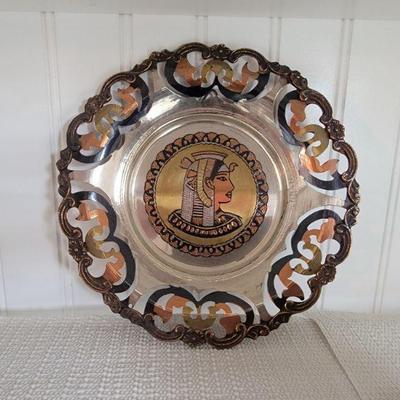 Vintage Egyptian brass plate