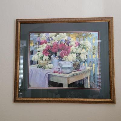 Framed floral print