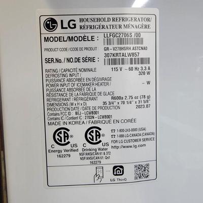 LG Smart Mirror InstaView Counter-Depth MAX French Door Refrigerator (1 year old, labels still in place, manual included)