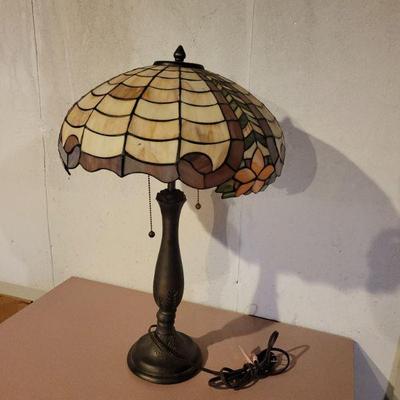 Sale Photo Thumbnail #19: 24" tall leaded glass lamp 
$35