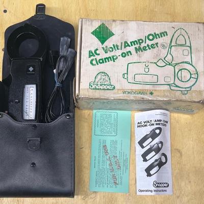 Snapper  Yokogawa AC Volt - Amp - Ohm Clamp On Meter With Case, Original Box, And Instructions 