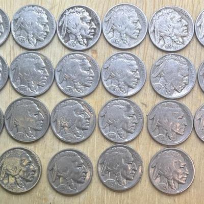 (22) Assorted Buffalo Nickels - 1920, 1926, 1928, 1929, 1930, 1935, 1937