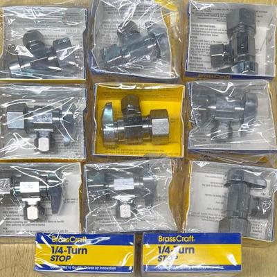 (11) BrassCraft 1/4-turn Stops In Original Packaging