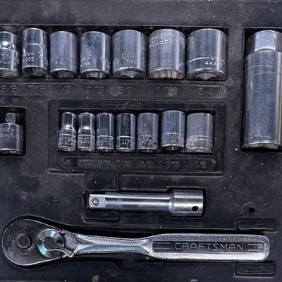 Sears Craftsman 1/4 & 3/8 Drive Complete Socket Set With Case