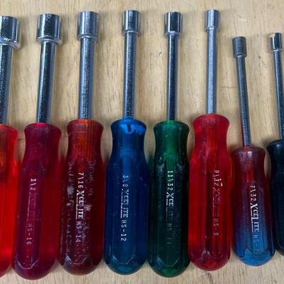 (8) Excelite Nut Drivers 3/16 - 9/16