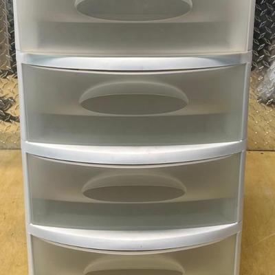 Sterlilite 4 Drawer White Plastic Organizer