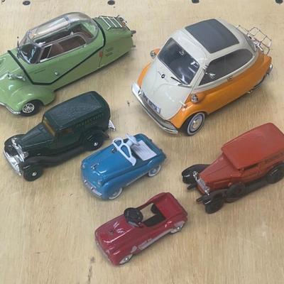 (6) Die Cast Cars - Revell, Murray, ERTL, BMW Isetta 