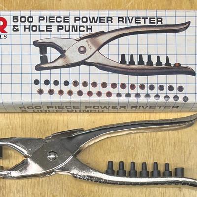 BR Tools 500 Piece Power Riveter & Hole Punch With Original Box