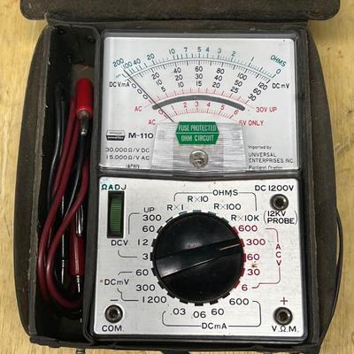 Universal Enterprises M-110 Multimeter With Case