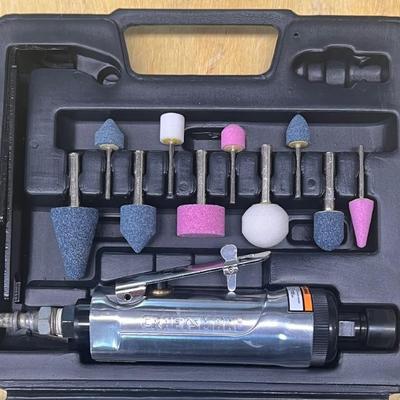 Craftsman 1/4" Pneumatic Die Grinder With Case And Attachments 