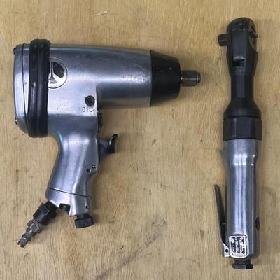 Pneumatic Rockwell Model 2210 Impact Wrench With Central Pneumatic Model 2331 3/8 Ratchet Wrench
