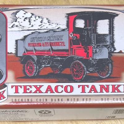Texaco 1910 Mack Tank Truck Coin Bank With Original Box 