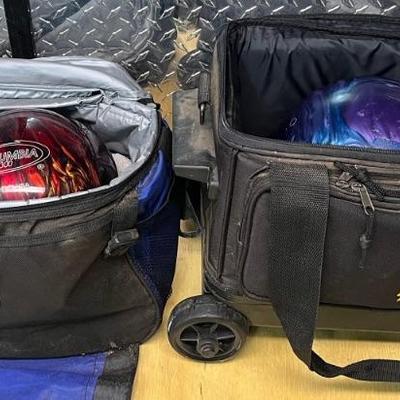 Columbia 300 And Avalanche Urethane Bowling Bowls With Cases ( As Is )